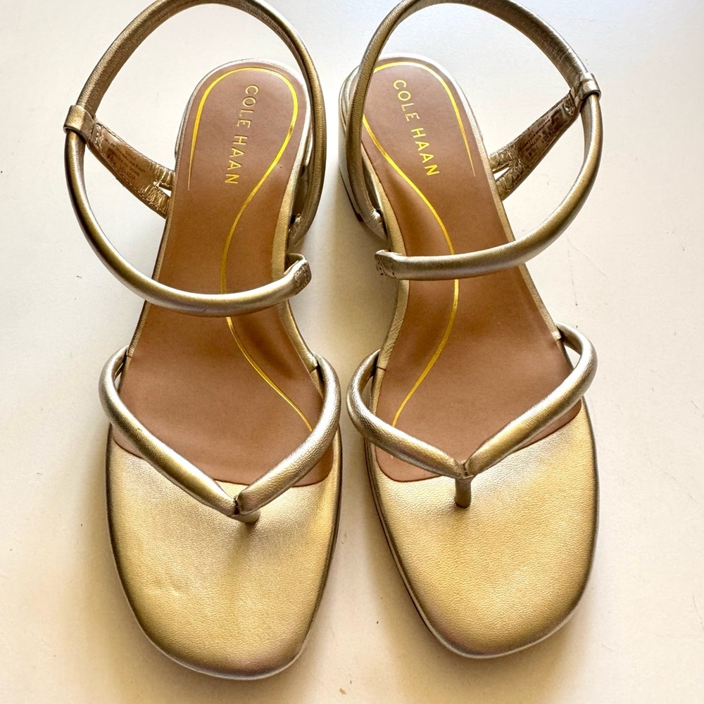 Cole Haan Women's Metallic Gold Sandals
